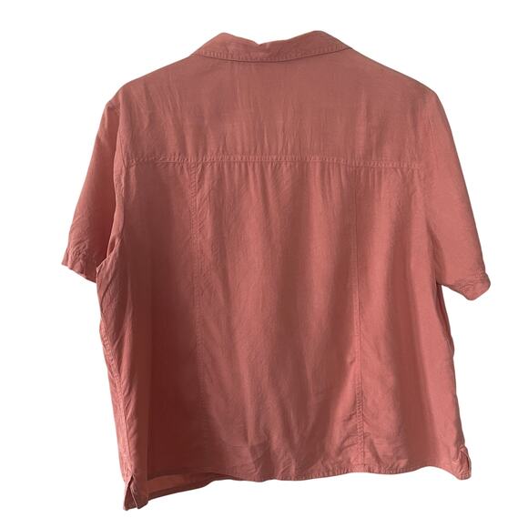 ANNA AND FRANK 100% SILK BUTTON DOWN SHIRT SIZE L - Picture 2 of 7